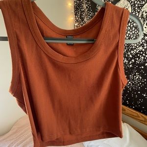 XL burnt orange oversized tank top
